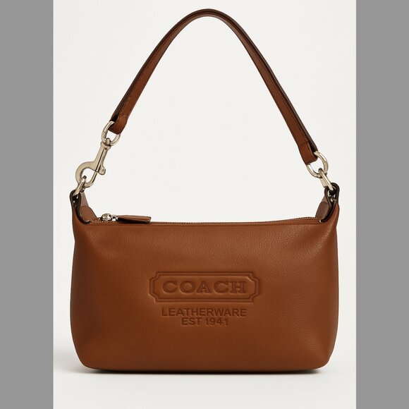 COACH Vintage Y2K brown leather mini shoulder bag - Picture 1 of 8